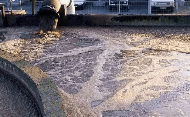(圖:曝氣池污水泡沫)